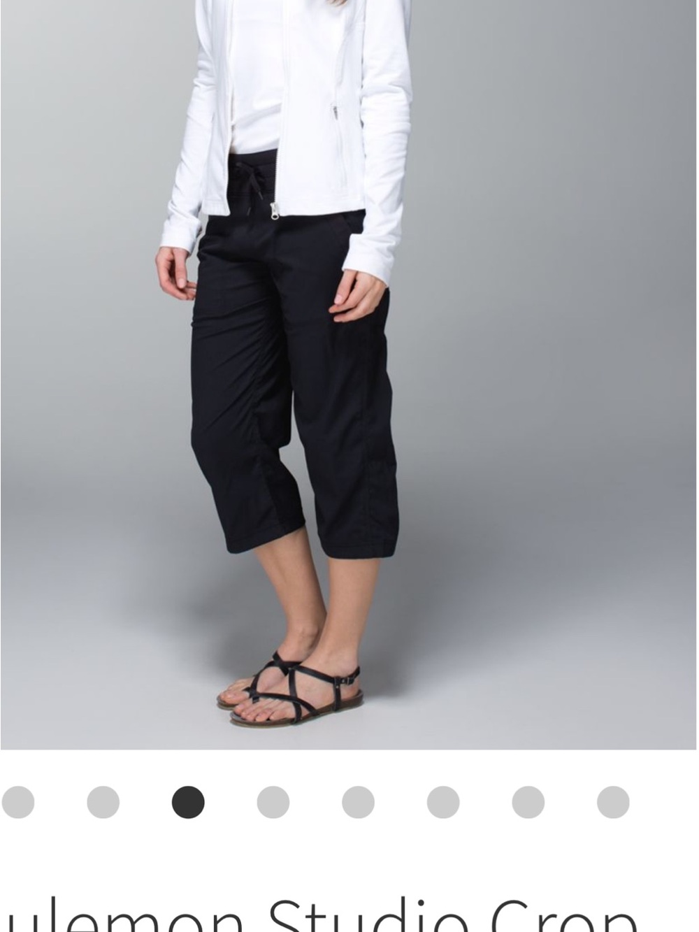 Lululemon Studio Black Cropped Casual Pants- Size 8